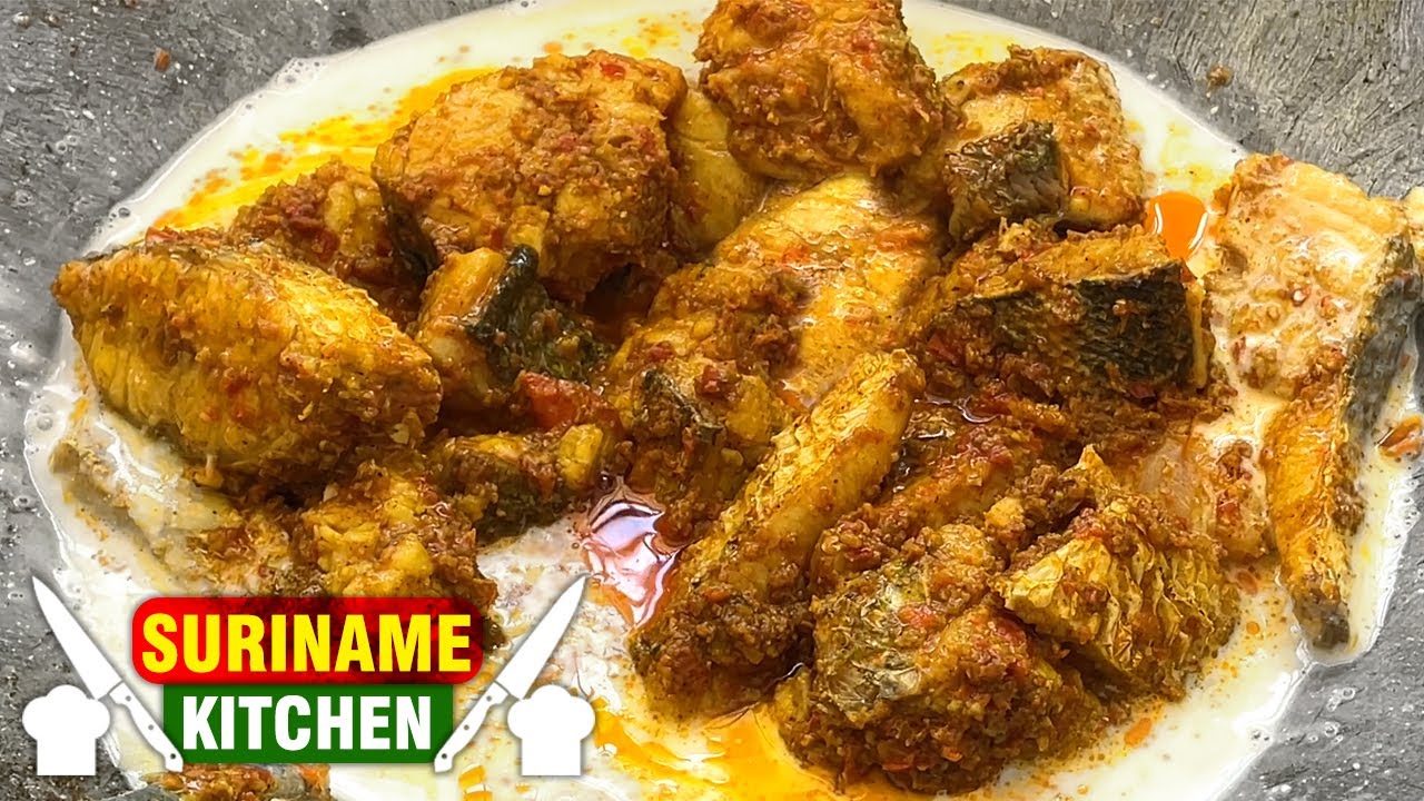 Bang Bang Vis In Kerrie Masala KOKEN IN SURINAME | Surinamese Fish With Coconut Milk Curry Masala