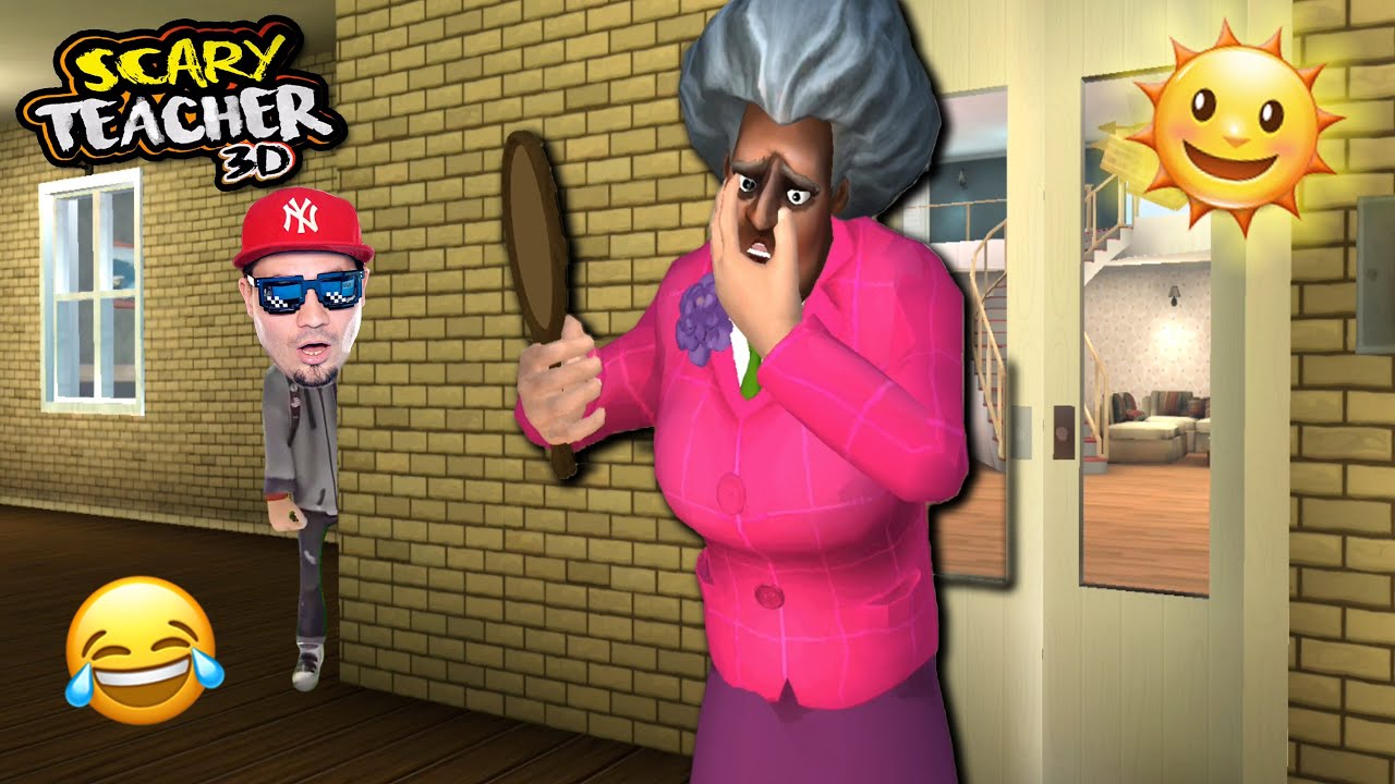 PANI TEODOR TO MURZYNKA! *prank na twarzy* 😂 (Straszna Nauczycielka 3D)