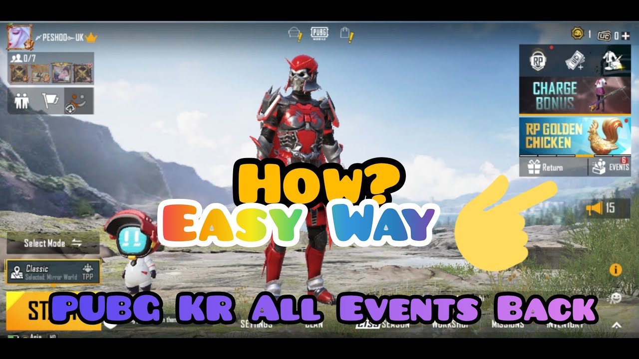 How To Get Back All Events In PUBG KR Old Accounts| Easy way ! #pubg #kr