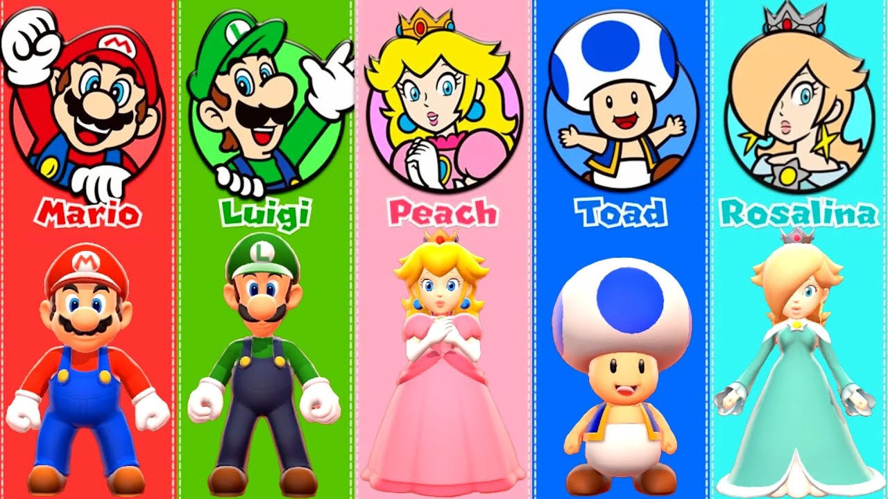 Super Mario 3D World - All Characters