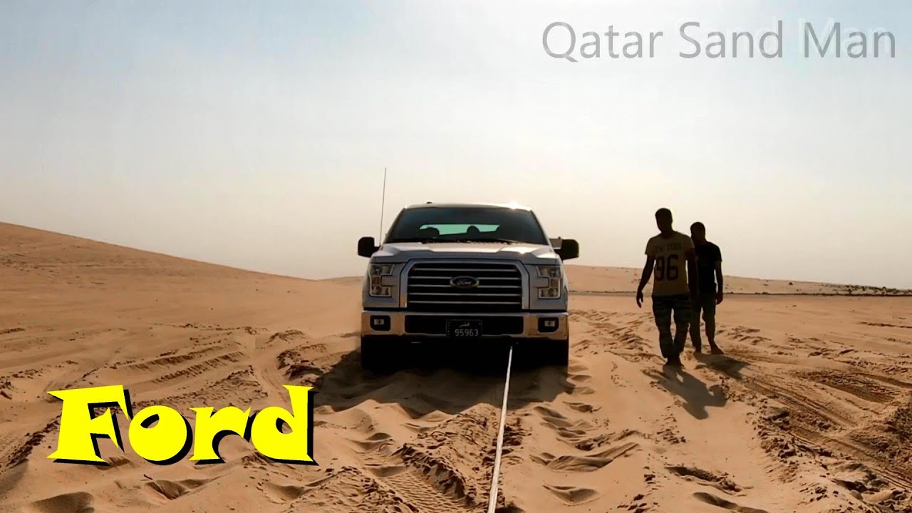 #Winch recovery of a #ford F250 from soft sand in the #Qatar #Desert #InlandSea
