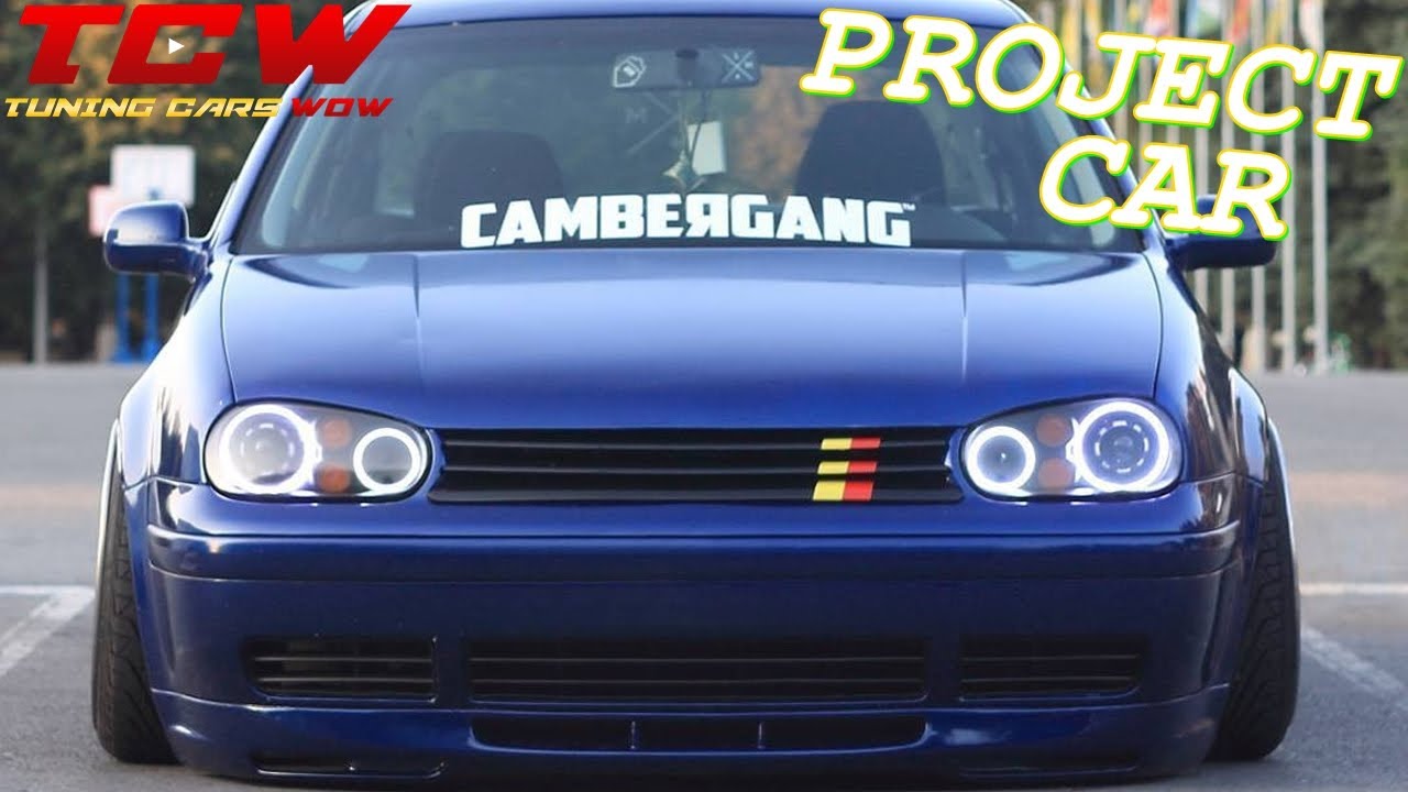 VW Golf 4 Custom Headlights and Camber Project by Marat