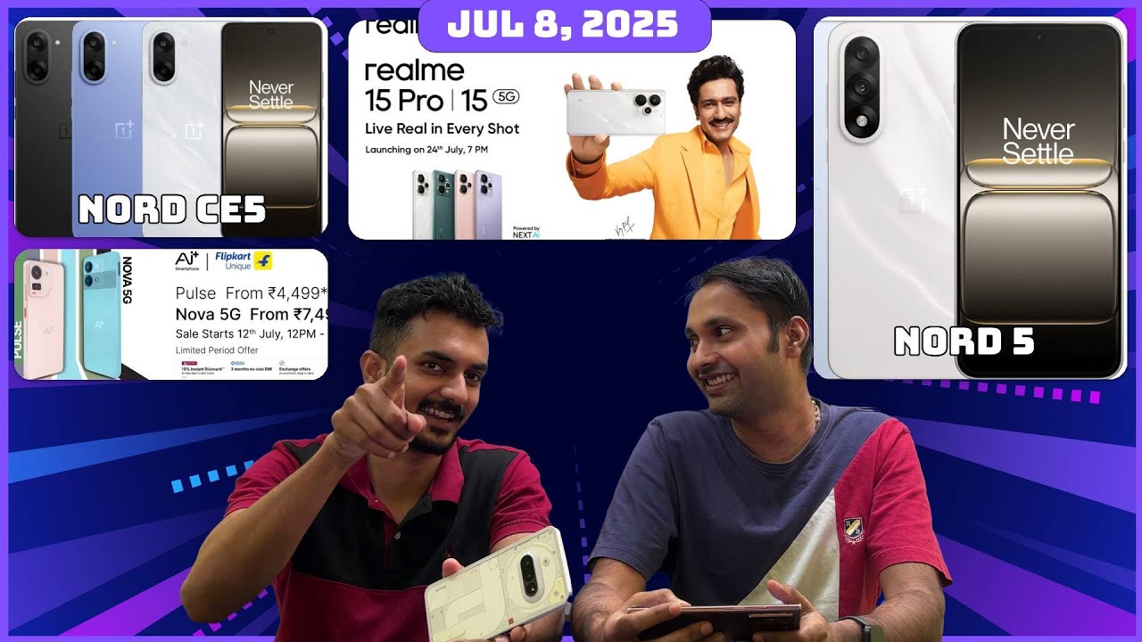 Nord 5, CE5 & Buds 4 worth it? Ai+ phones, realme 15 & 15 Pro date, One UI 8 security | TVT 1598