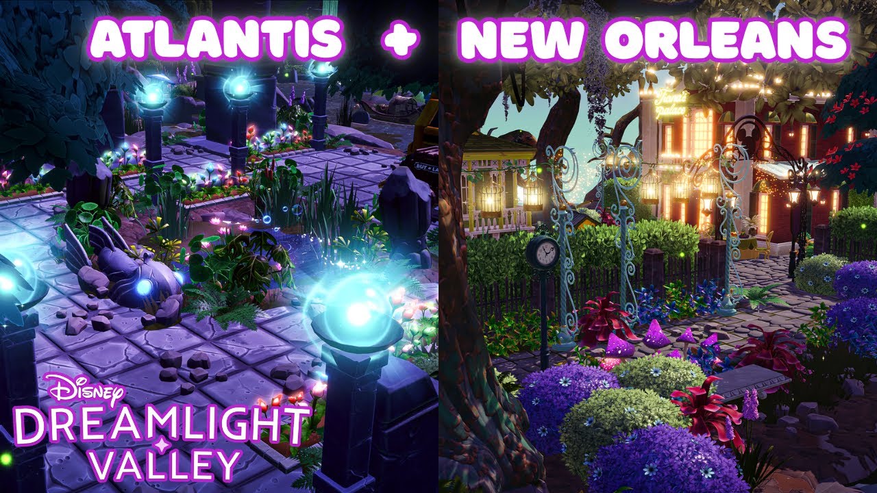 TIANA&rsquo;S PALACE & ATLANTIS Cozy Bayou | Full Glade of Trust Build | Dreamlight Valley Tour