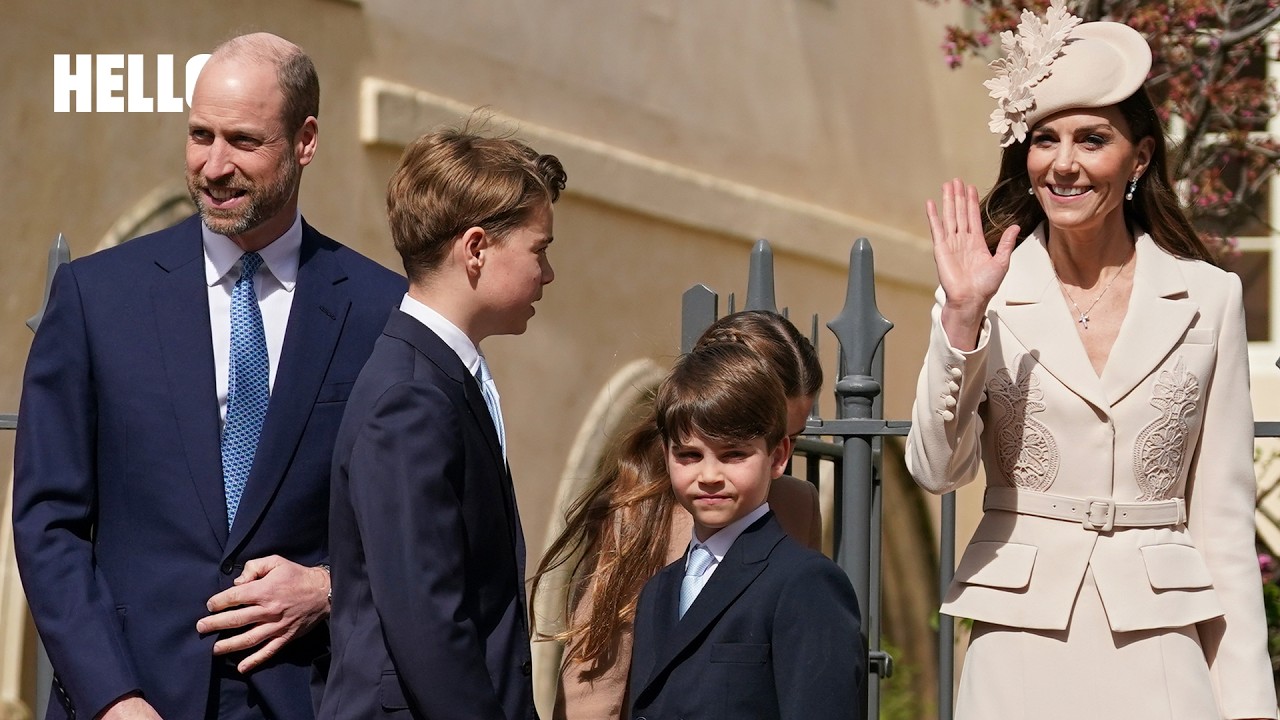 William, Kate and children attend royal Easter service for first time since her cancer diagnosis