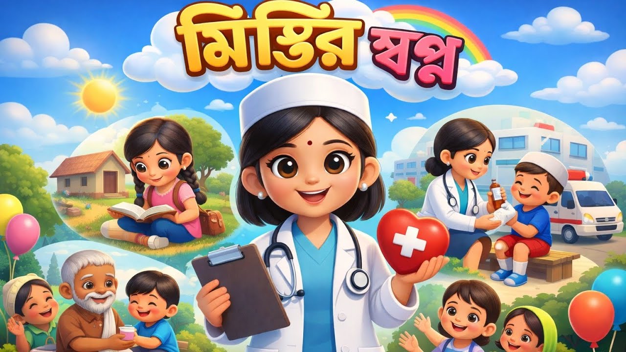 মিষ্টির স্বপ্ন | ডাক্তার হওয়ার অনুপ্রেরণামূলক গল্প | Bangla Cartoon Story for Kids