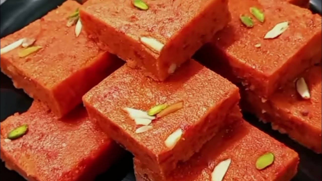 न घिसने की महनत नही मावा मलाई बस 15 मिनट में गाजर पाक मिठाई। GAJAR KI BARFI। CARROT BURFI RECIPE