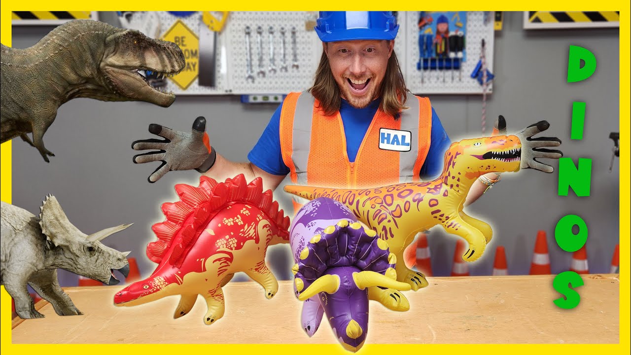 Dinosaurs Toys in the Workshop | Handyman Hal checks the mail