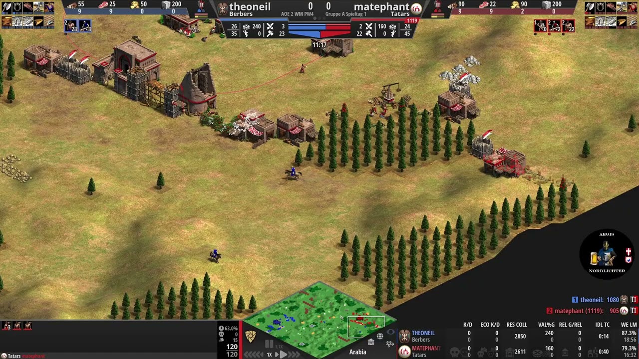 AoE II WM 2026 PW4 - TheOneil vs Matephant - Gruppe A.1 Spiel 1