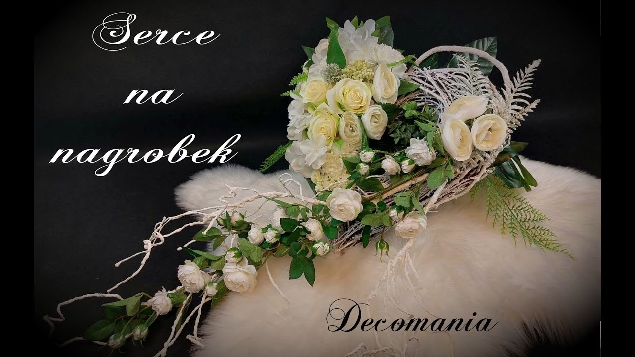 Kompozycja na cmentarz serce// DIY// jak zrobić// grave decoration