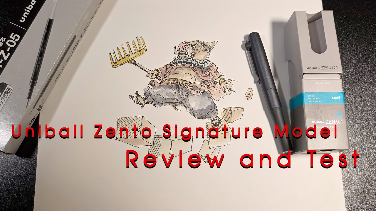 Обзор модели Uniball Zento Signature и эскизный тест