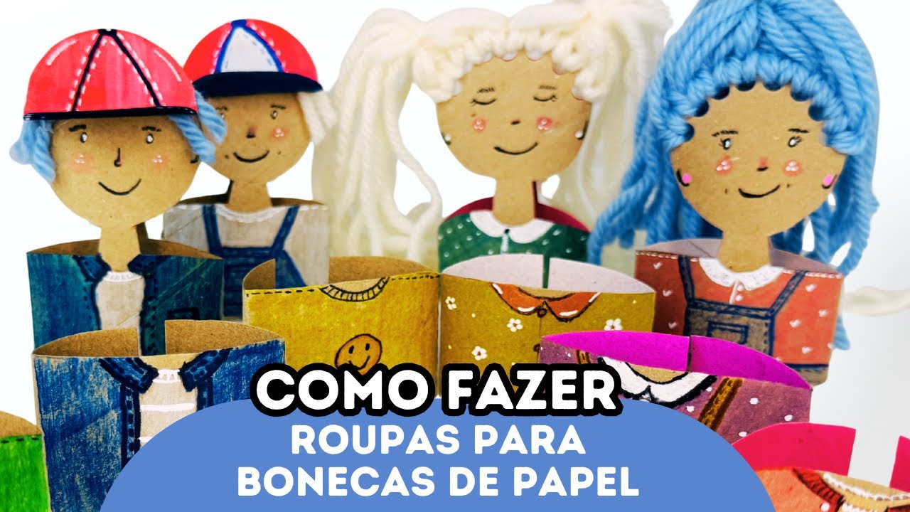 Como fazer 6 roupinhas para bonecas de papel mesmo que você não saiba desenhar 