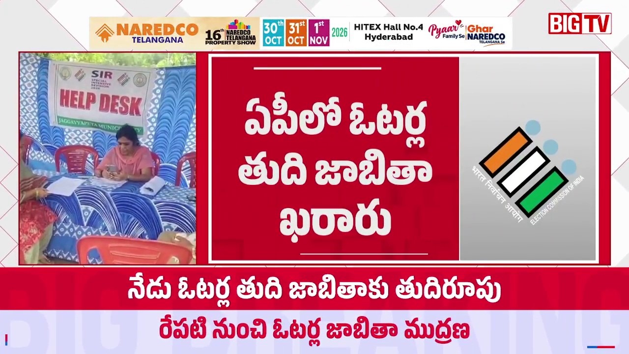 ఏపీలో ఓటర్ల తుది జాబితా ఖరారు | AP SIR Survey Update | AP Local Polls | BIG TV TELUGU