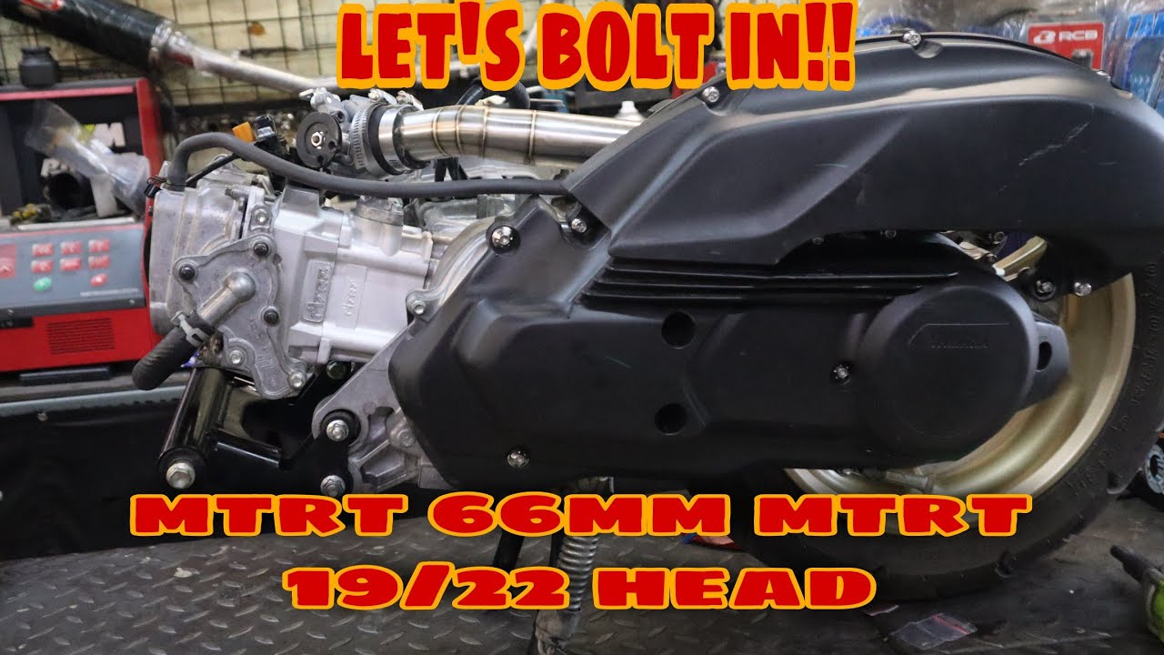 nmax v2 66mm, mtrt 19/22 head and trf +4 crank 19 22 engine upgrade Ep.2