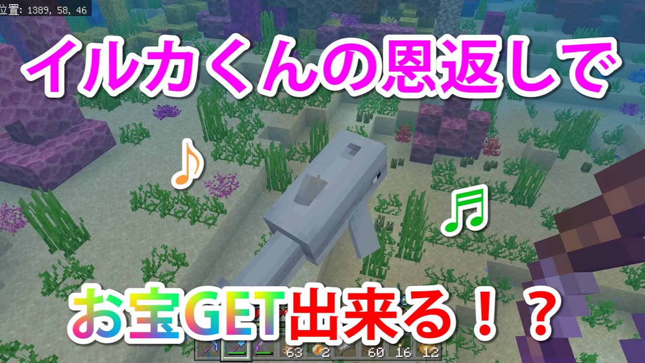 【さっちんマイクラ・#29 イルカと宝探し】岩手より愛をこめて・・・