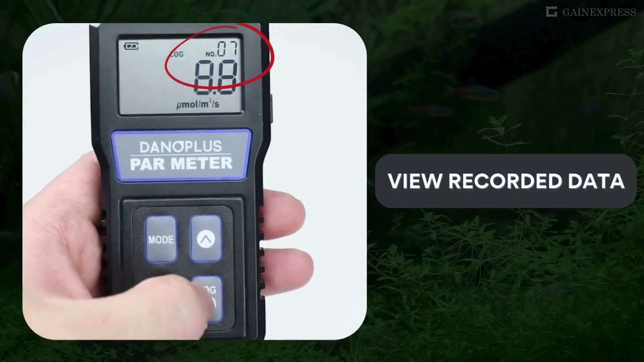 PAR-414 Full-Spectrum Quantum PAR Meter Waterproof Sensor IP68 for Reef Tank Plants PPFD Tester