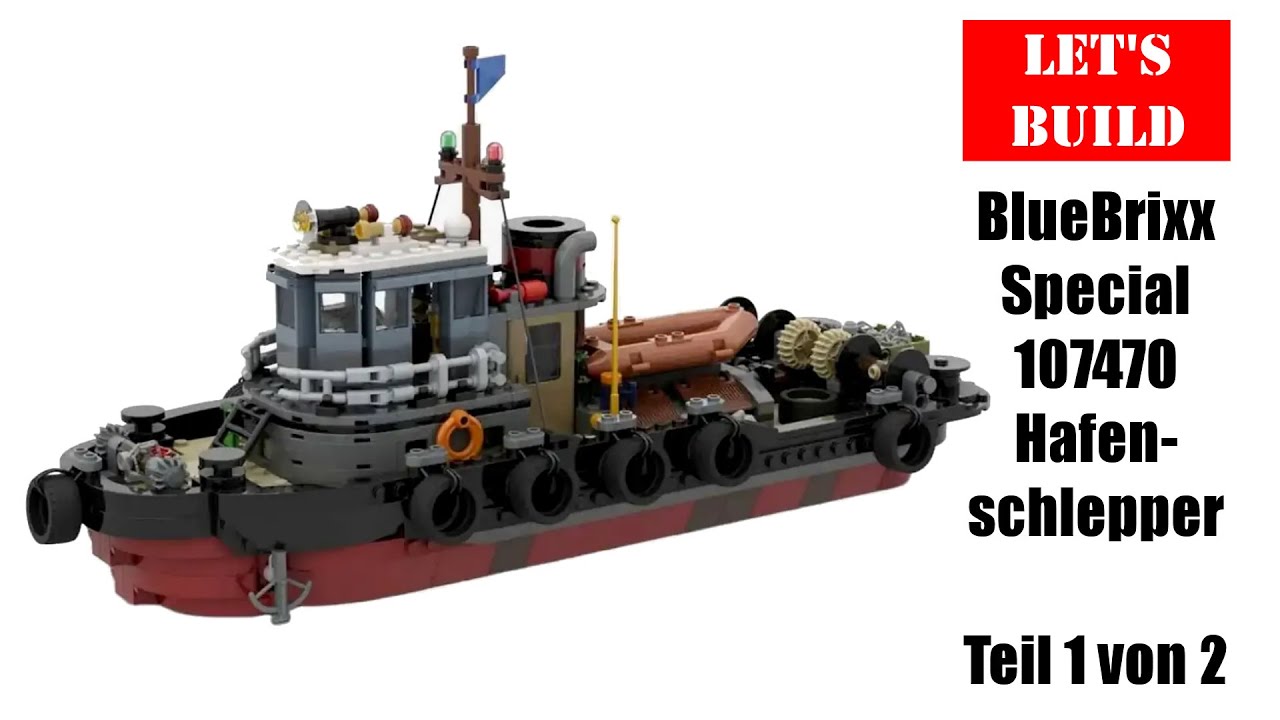 Let's build: BlueBrixx Special 107470 Hafenschlepper, Teil 1 von 2