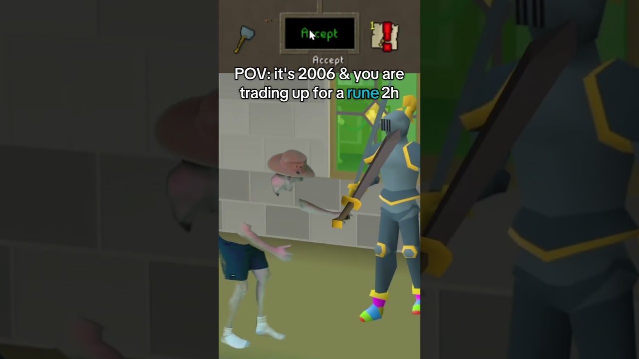 Rune 2h looks different | #osrs #runescape #oldschoolrunescape #rs3 #nostalgia #memes