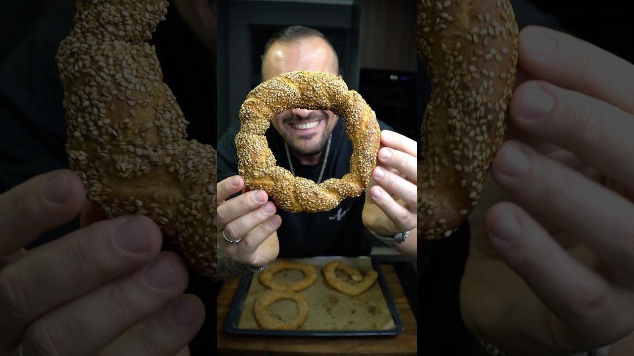 Simit! Schnelles einfaches Rezept f&uuml;r Sesamringe wie aus der T&uuml;rkei 🇹🇷 #simit#fyp#balkan#t&uuml;rkei