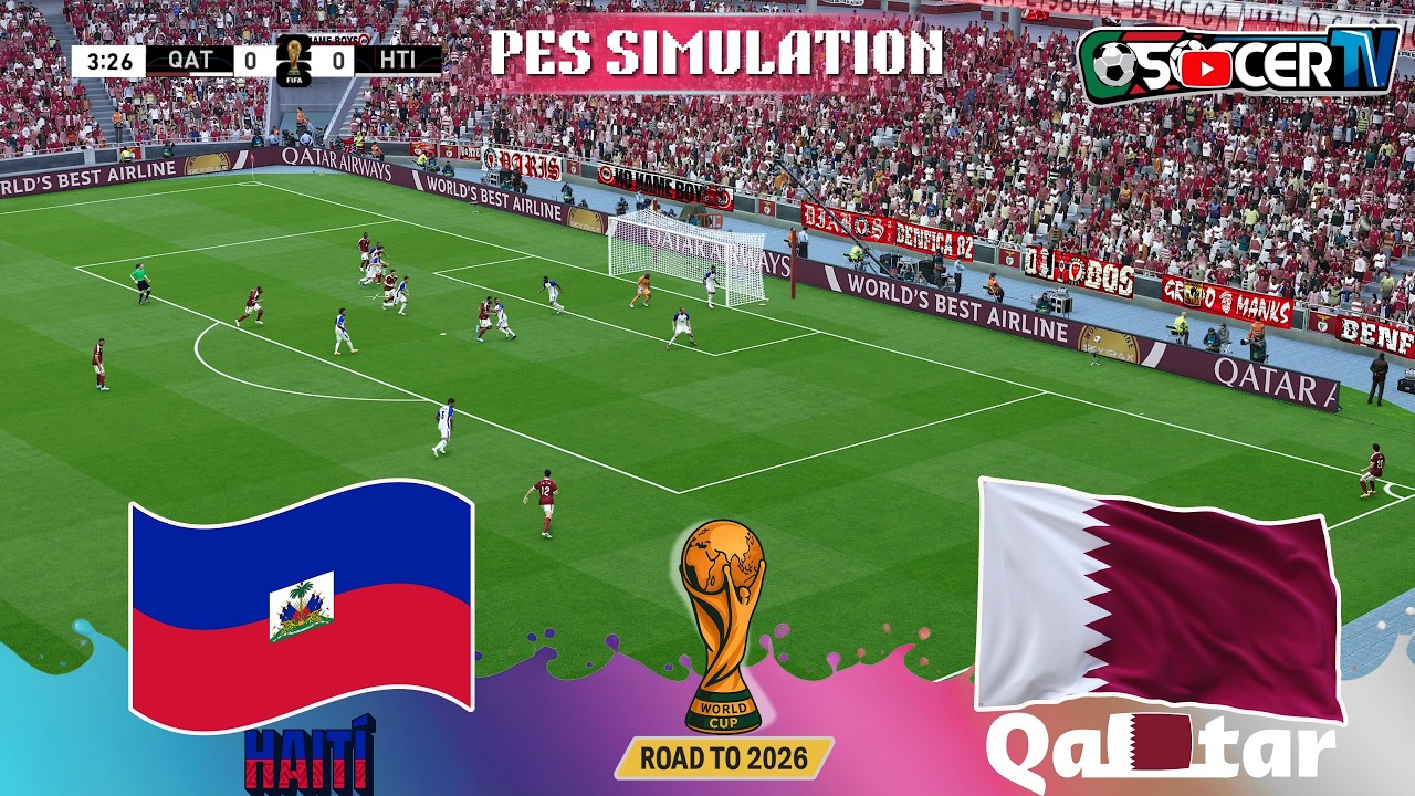 Haiti vs Qatar | What-If WC 2026 Mode | PES (PC) Gameplay Simulation