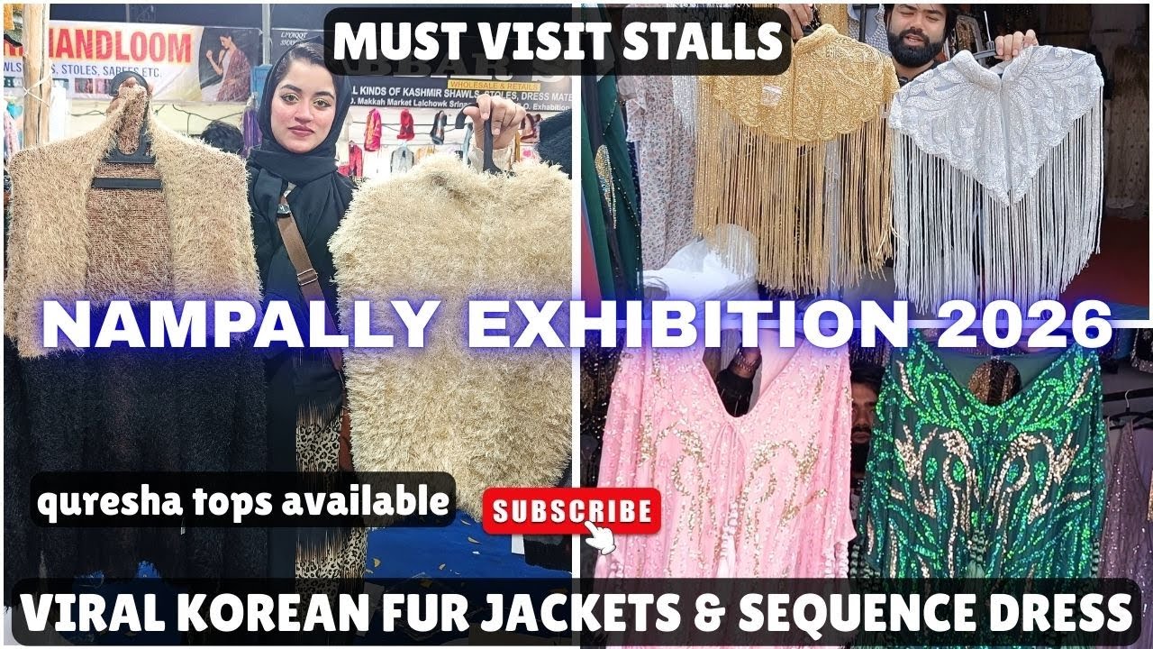 Korean Fur Jackets & Sequin Dresses | MUST VISIT STALLS 😍| Nampally Exhibition 2026#exhibition #fyp