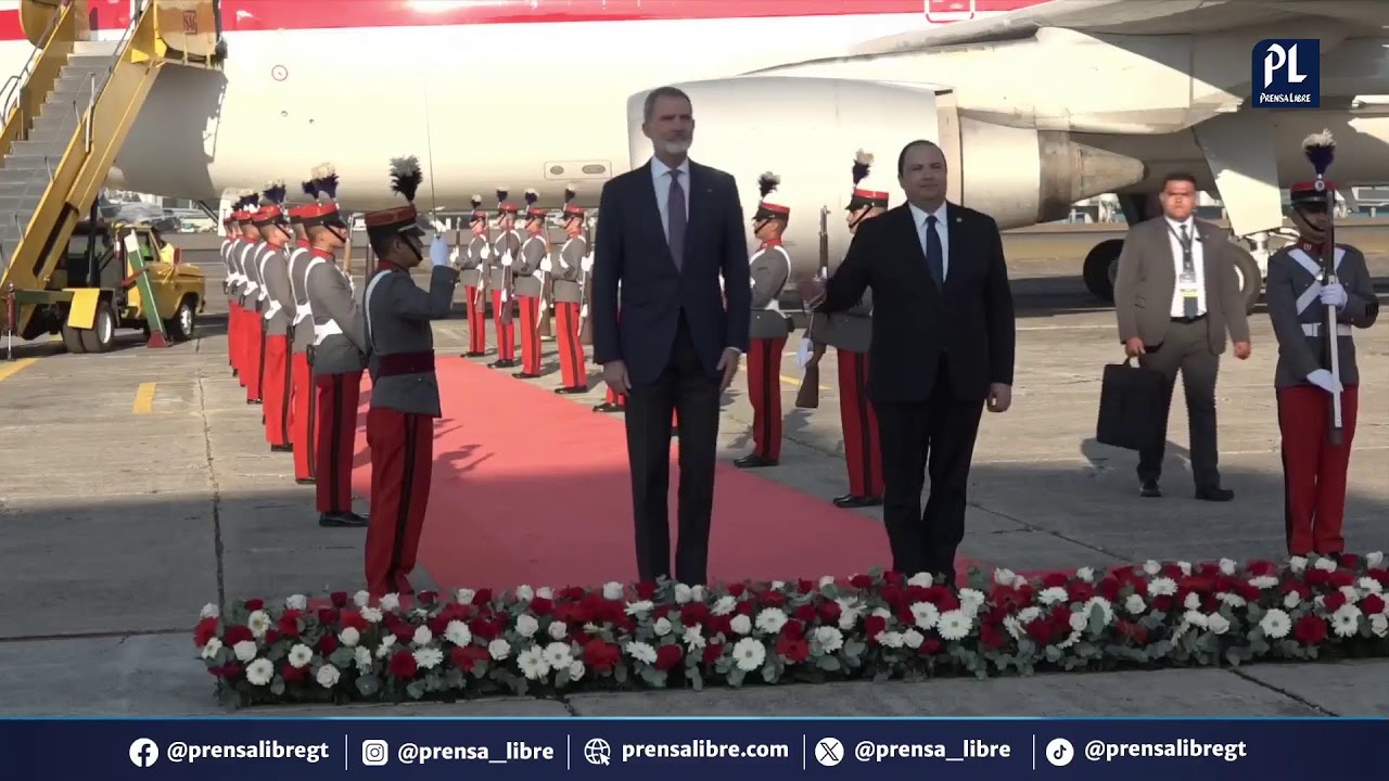 El Rey Felipe VI llega a Guatemala para la toma de mando de Bernardo Arévalo
