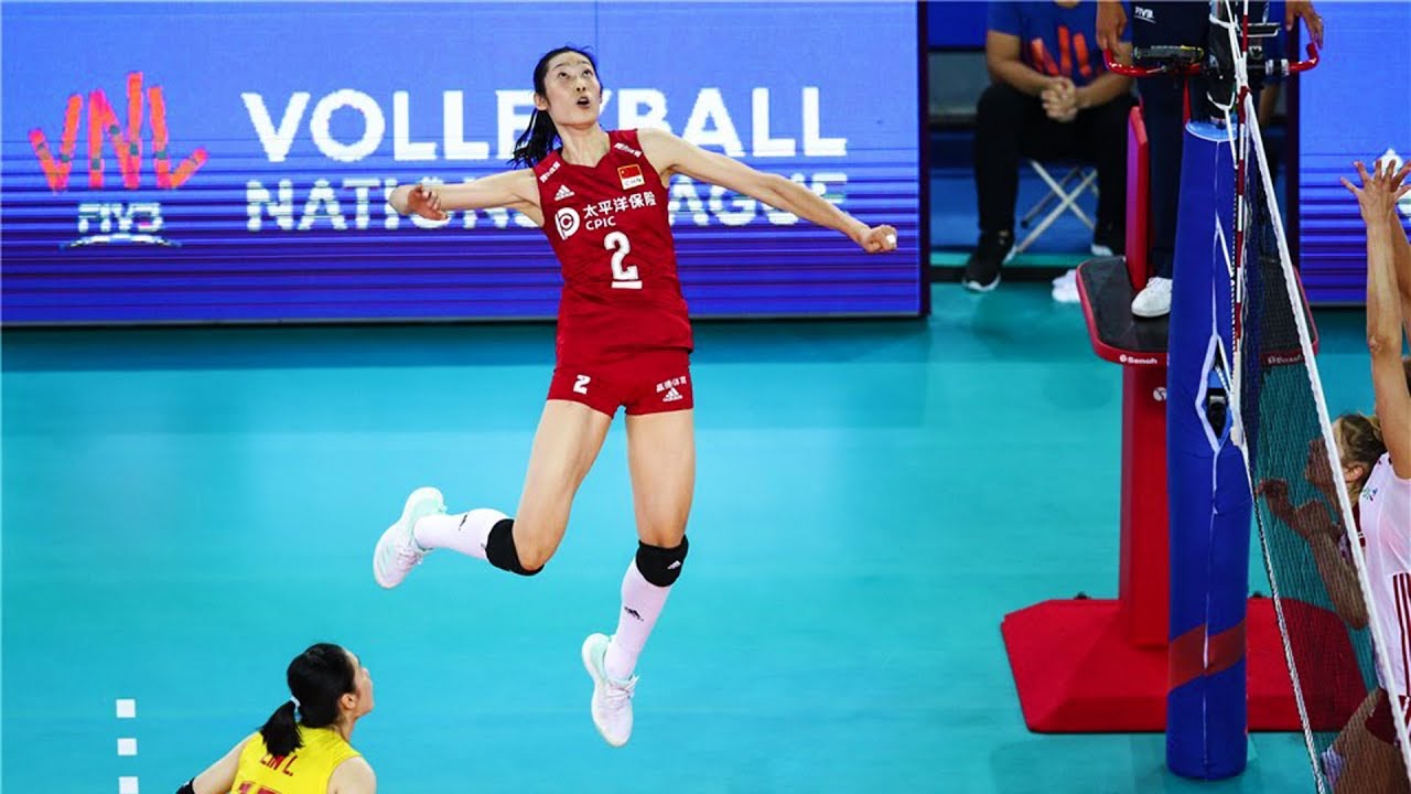 Amazing Volleyball Actions by Ting Zhu - VNL 2019 (HD)