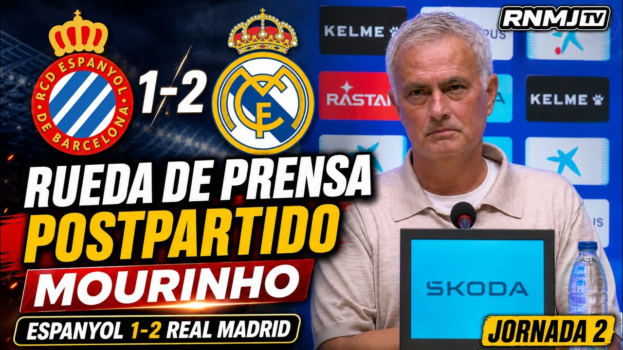 MOURINHO | Rueda de prensa HOY post Espanyol 1-2 Real Madrid (22/08/2026)