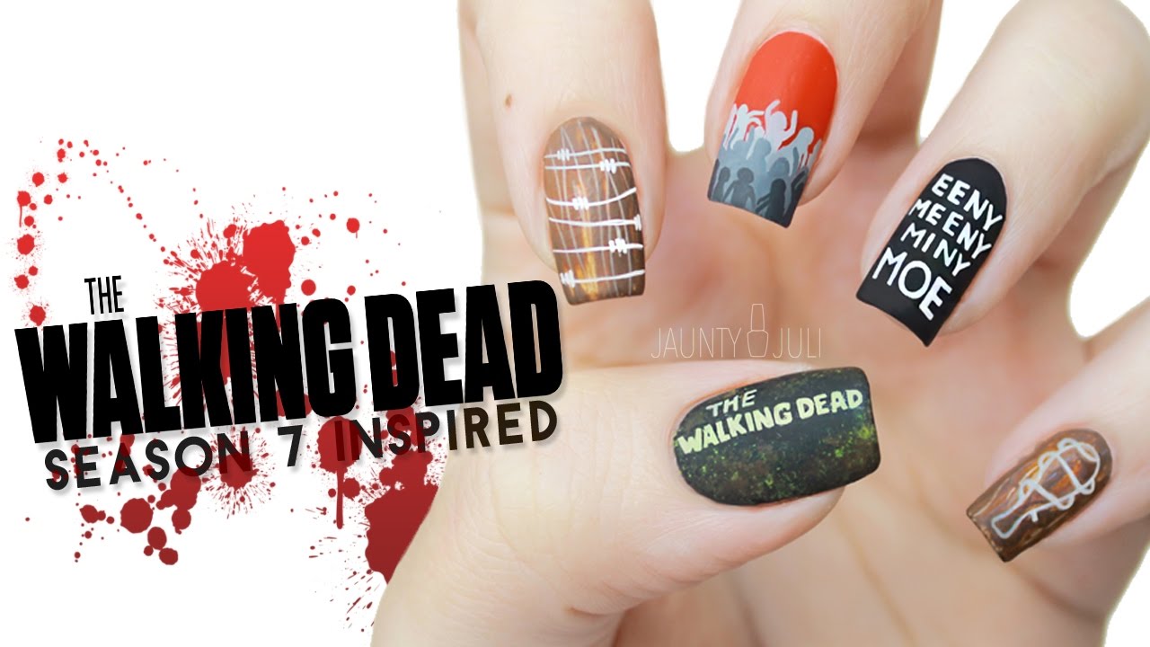 The Walking Dead Season 7 Inspired Nail Art | FINGER FEAR FRIDAY