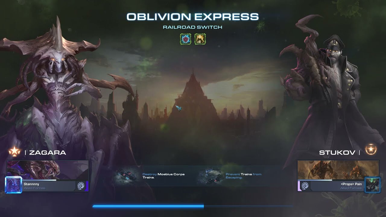 StarCraft 2 Co-Op Mutation 352 - Railroad Switch Zagara P1