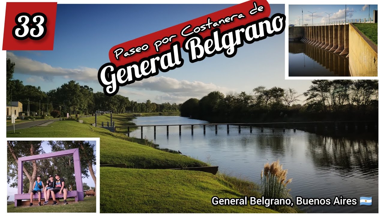 #Paseo por la Costanera de GENERAL BELGRANO, Bs As 🇦🇷.  Artesanos, patio de comidas, balneario Norte