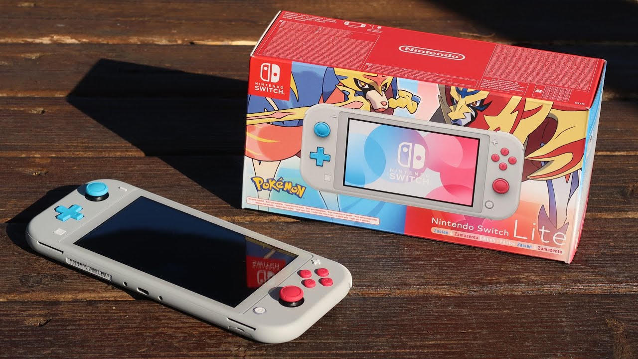 unboxing NINTENDO SWITCH LITE edición POKÉMON Zacian y Zamazenta 😍 ESPADA Y ESCUDO