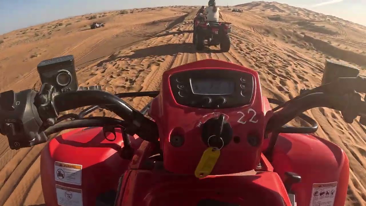 1st time driving a Quad on the Desert in Dubai