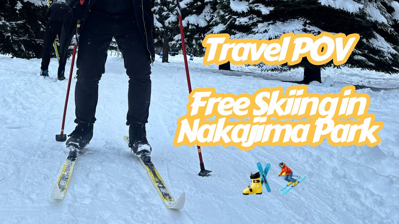 POV Sapporo:  Free Cross-Country Skiing in Nakajima Park 🎿❄️ | Walking Tour