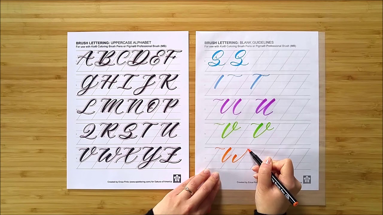 How to Brush Letter with Erica Pinto - Uppercase Alphabet part 2