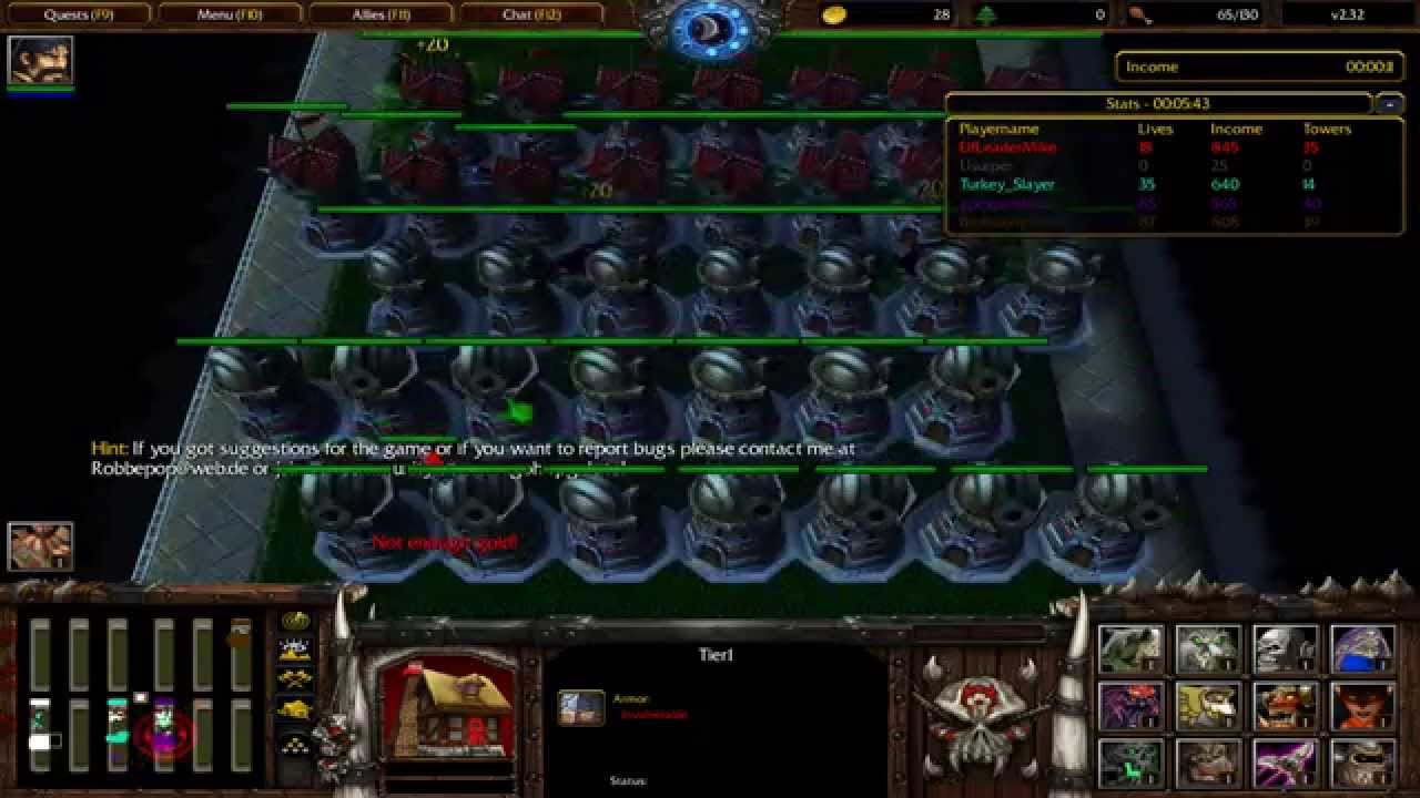 Warcraft 3 TFT - Line Tower Wars - Evolution #3