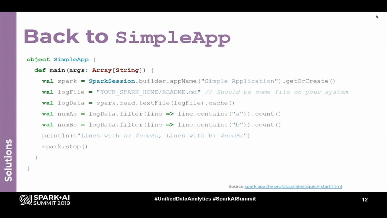 From HelloWorld to Configurable and Reusable Apache Spark Applications in Scala