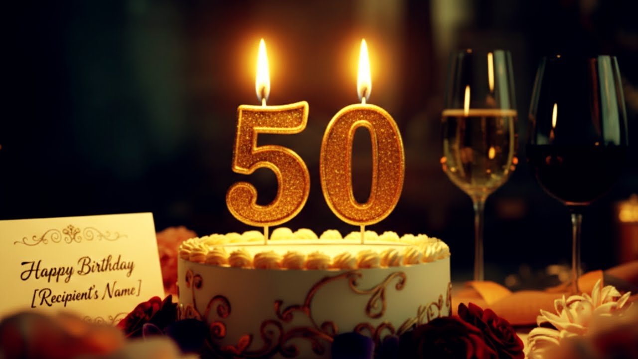 Happy 50th Birthday 🎂 | An unforgettable birthday song (30 Minute Loop & Countdown)