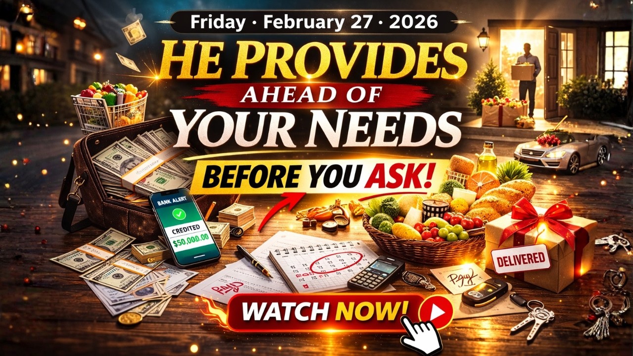 HE PROVIDES AHEAD OF YOUR NEEDS | FRIDAY, FEBRUARY 27, 2026 |  OPEN HEAVENS