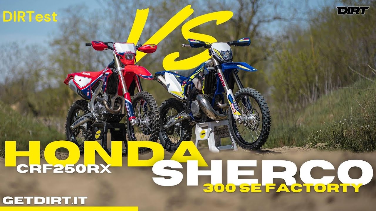 Sfida enduro 2 tempi vs 4 tempi: Sherco 300 SE 2T - Honda CRF250RX