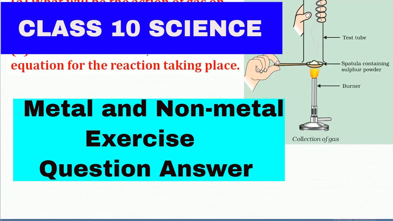 ncert solution class 10 science chapter 3 || important question of metal and nonmetal
