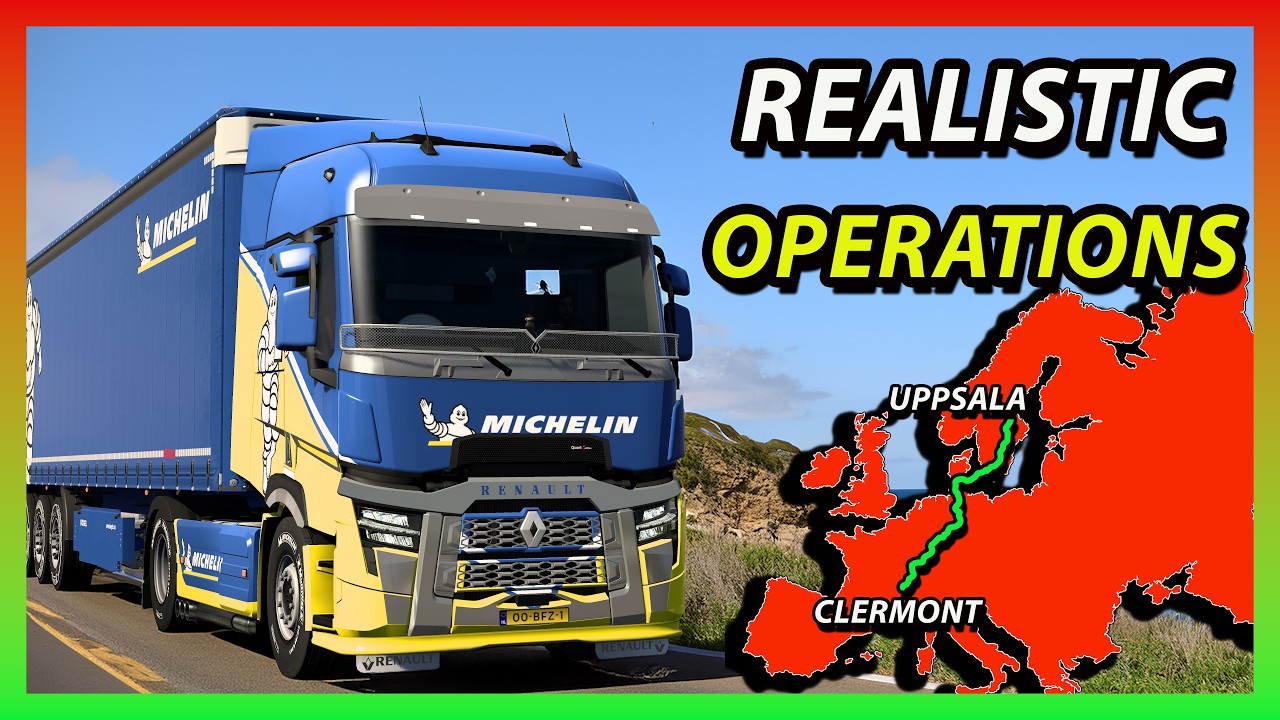 Realistic Operations - France to Sweden - Euro Truck Simulator 2