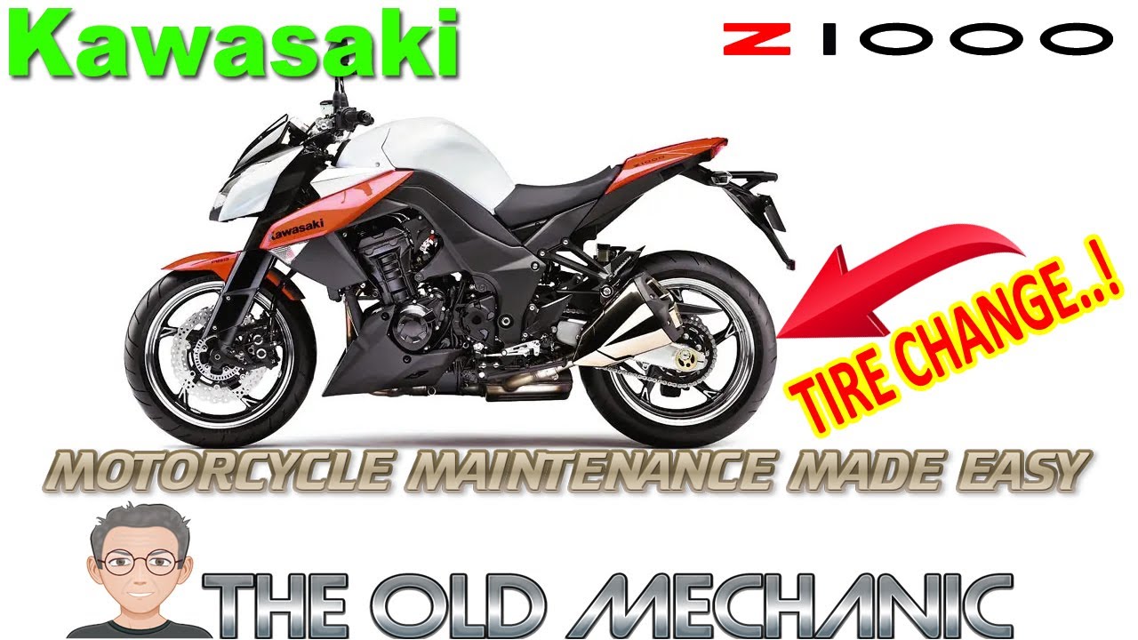 KAWASAKI Z1000 [2010] ЗАМЕНА ШИН ЗАДНЕГО КОЛЕСА! Старый Механик показывает, как это сделать! 👨‍🔧---🏍