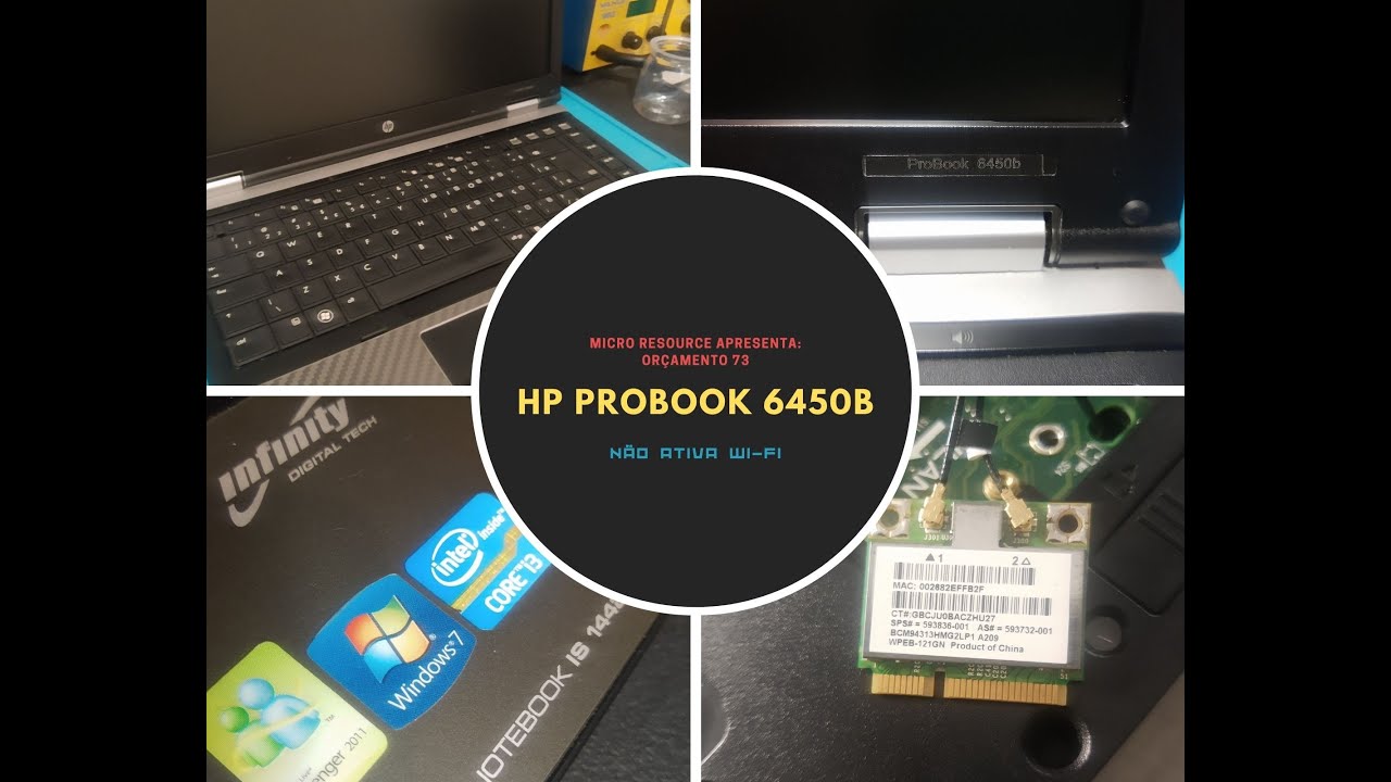 WI FI não ativa - HP Probook 6450b - vídeo 1- Apresentação e início da desmontagem
