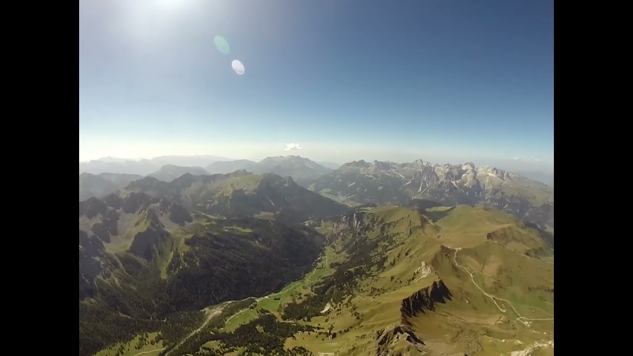 volo cross sopra la Marmolada e Catinaccio