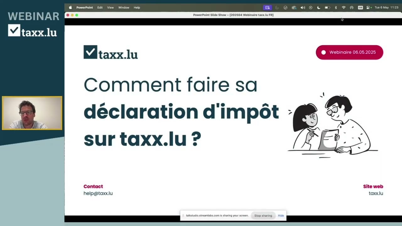 Webinaire 🎬 Comment faire sa déclaration d'impôt sur taxx.lu ?