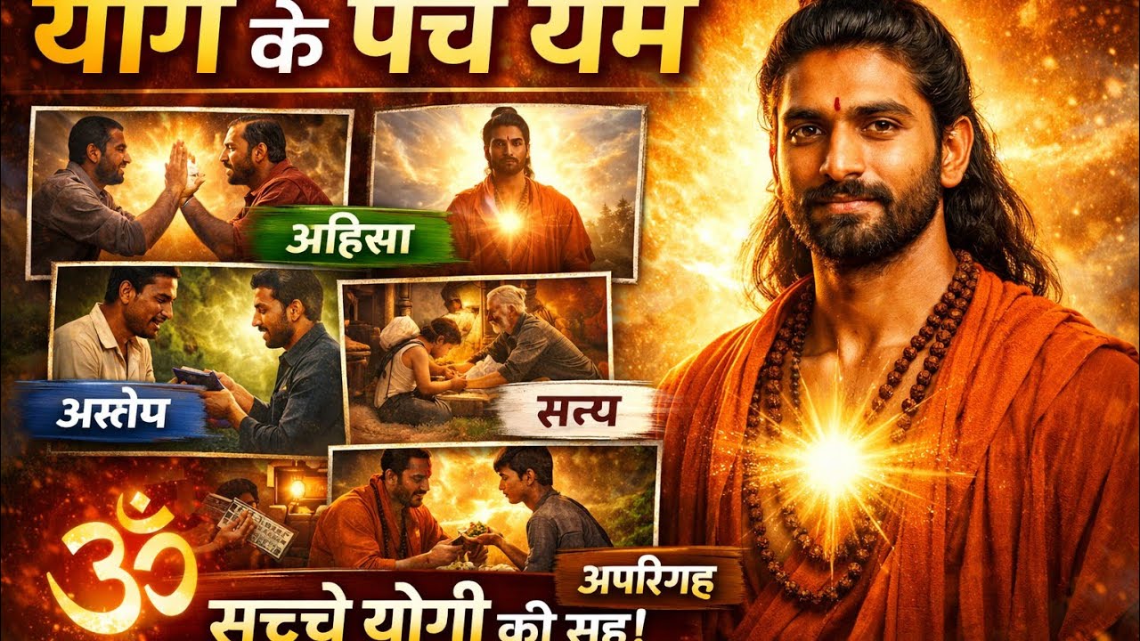 योग के पाँच यम – सच्चे योगी बनने का गुप्त सूत्र! (जीवन बदल देगा)