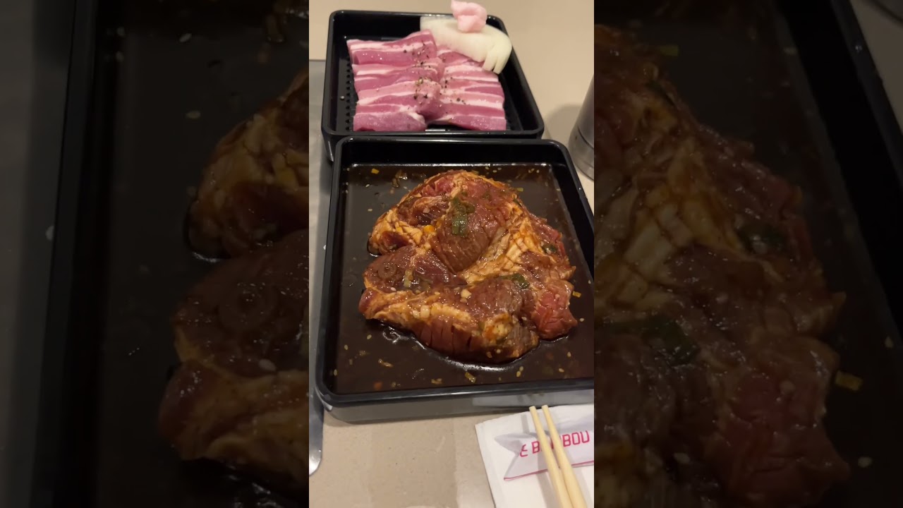 Saemaeul korean bbq- sizzling grills, marinated meats, and mouthwatering side dishes.