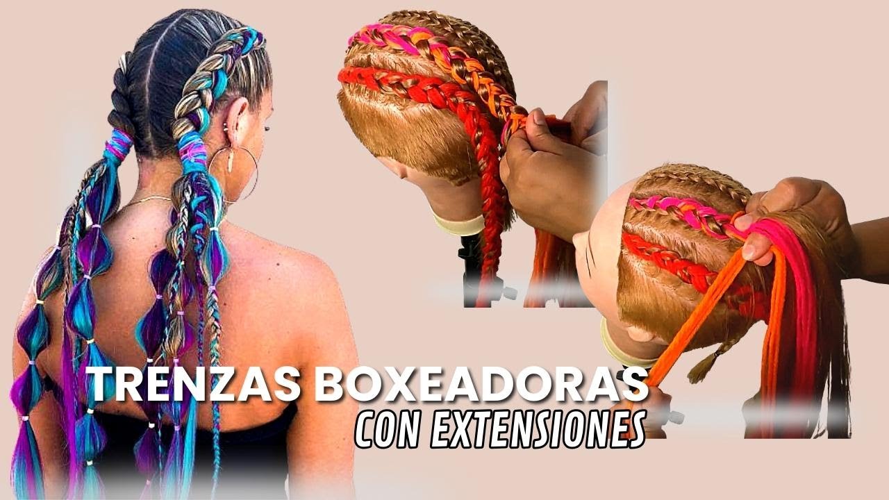 Trenza Pegadas ► Boxeadoras *CON EXTENSIONES* [con estambre o lana quedan hermosas]