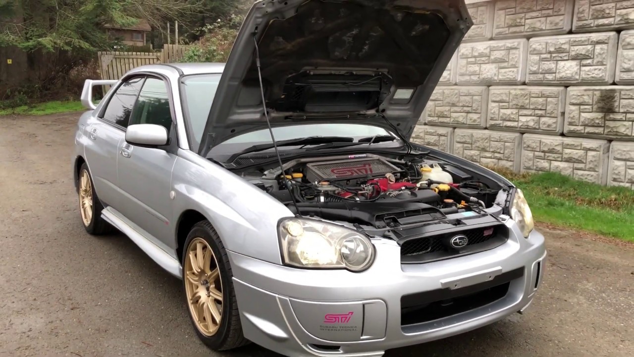 JDM 2003 Subaru Impreza STI 6 Speed manual Peanut Eye, RHD model, BBS gold finish wheels
